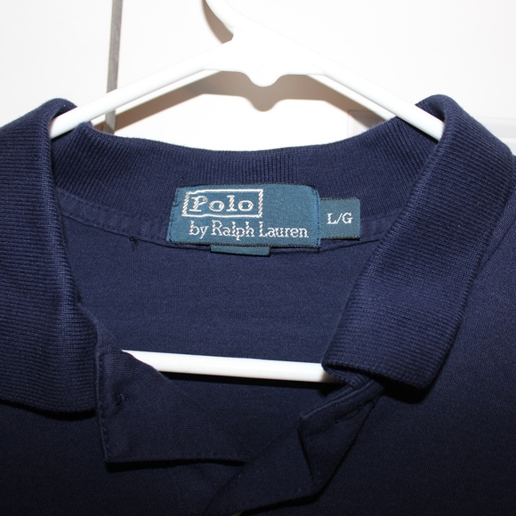 Navy Blue Polo Collared Shirt - Picture 2 of 4